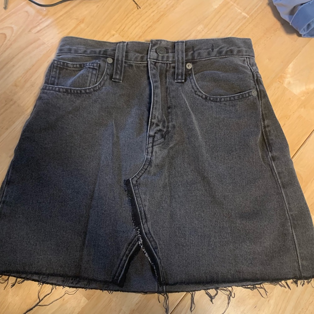 Madewell rigid denim a line mini skirt in colfax wash
